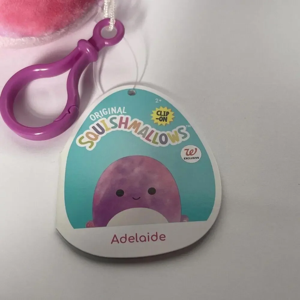 Adelaide The Octopus Squishmallows Clip Keychain 3.5